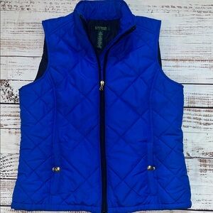 Lauren by Ralph Lauren Royal Blue Quilted Vest